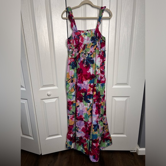 B B Dakota Steve Madden Vacay Bae Maxi Dress Sleeveless Square Neck Size Large - Picture 3 of 9